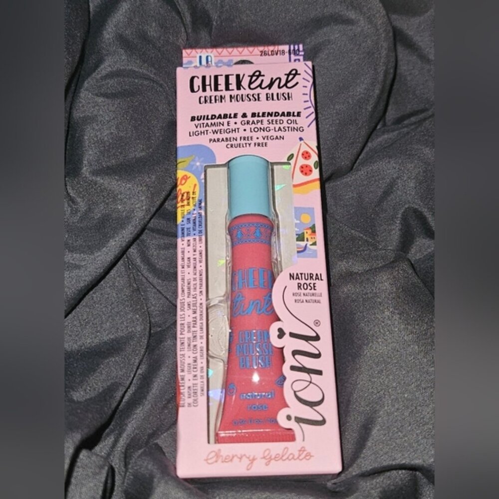 Ioni Cheek Tint Cream Mousse Blush - Cherry Gelato- Natural Rose 0.34oz BNIB